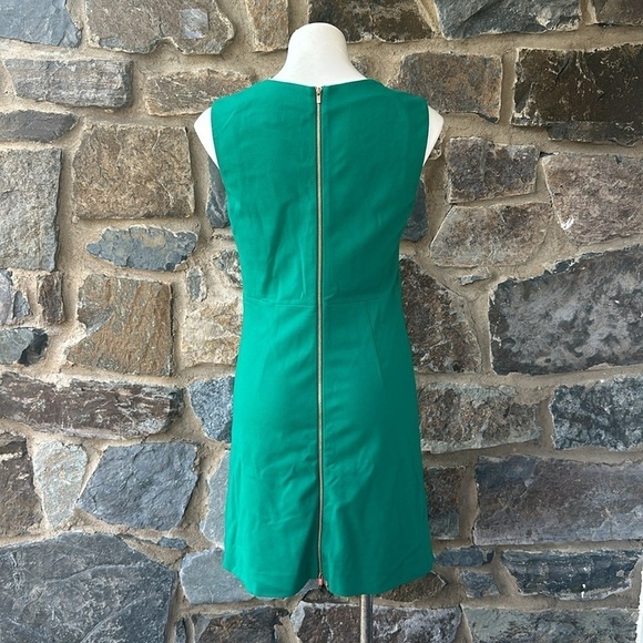 Diane Von Furstenberg Size 8 Capreena Sleeveless Knit Dress Green w Pockets - Picture 5 of 9
